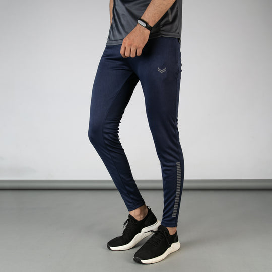 Navy Quick Dry Bottoms With Reflective Stripes