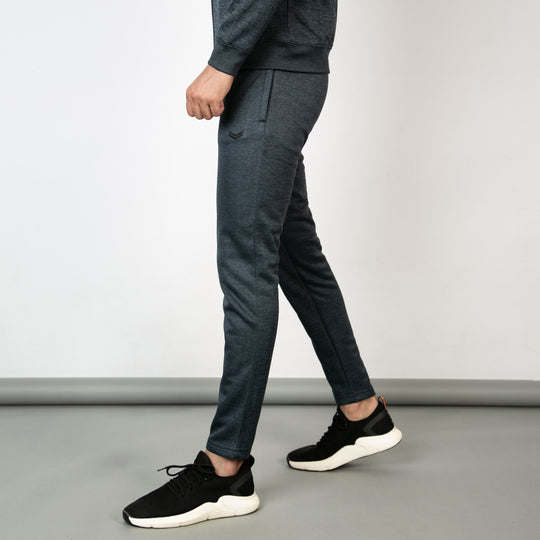 Premium Textured Charcoal Fleece Trousers — view 2