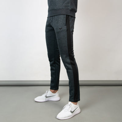 Textured Gray Quick Dry Bottoms with Black Panels