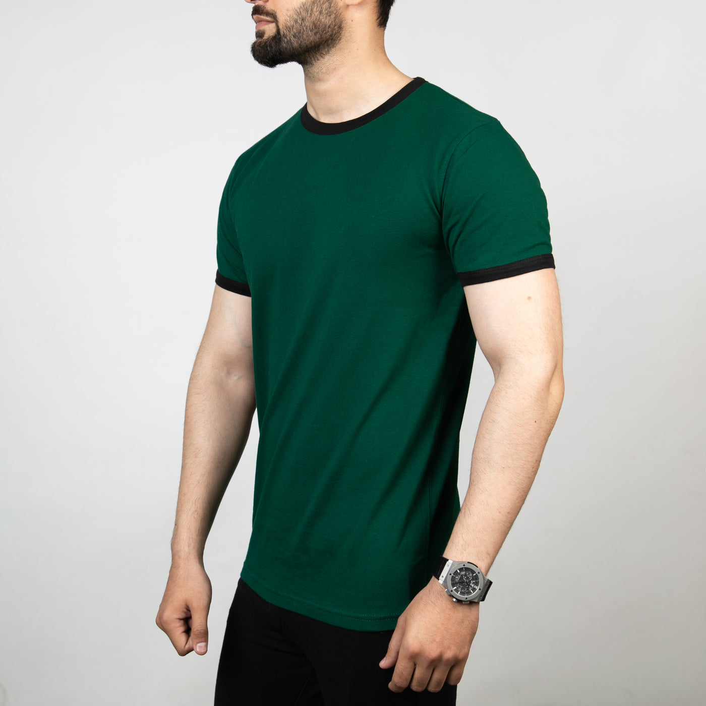 Dark Green Vanquish Series T-Shirt With Reflective Logo
