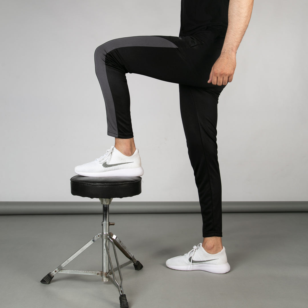 Black VENT Series Hybrid Quick Dry Bottoms with Gray Mesh Panels