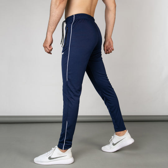 Navy Quick Dry Bottoms with White Side Piping