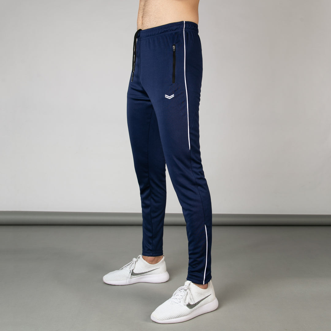 Navy Quick Dry Bottoms with White Side Piping