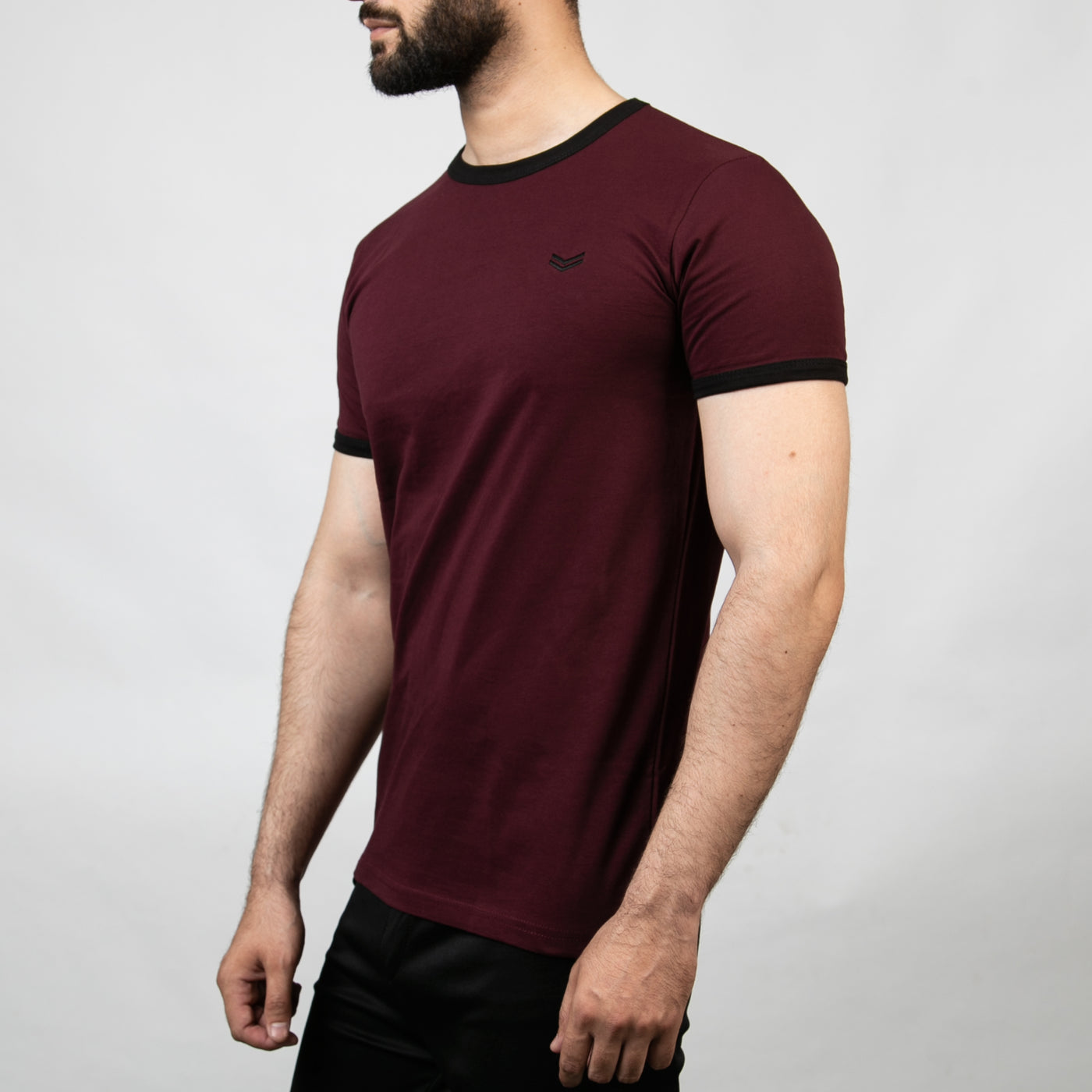 Maroon Ringer T-Shirt