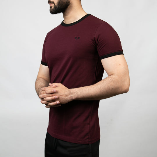 Maroon Ringer T-Shirt