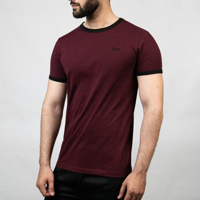 Maroon Ringer T-Shirt