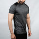 Textured Charcoal Quick Dry T-Shirt with Black Panels & Reflectors
