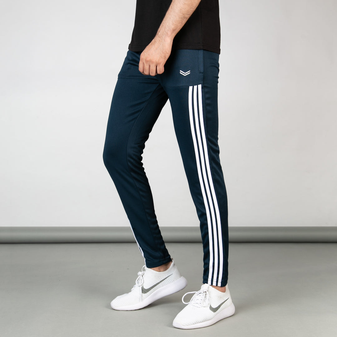 Teal Quick Dry Paneled Bottoms with Forward Three White Stripes