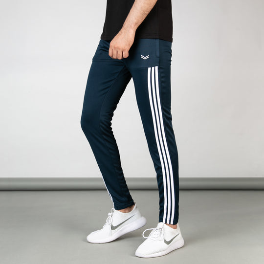 Teal Quick Dry Paneled Bottoms with Forward Three White Stripes