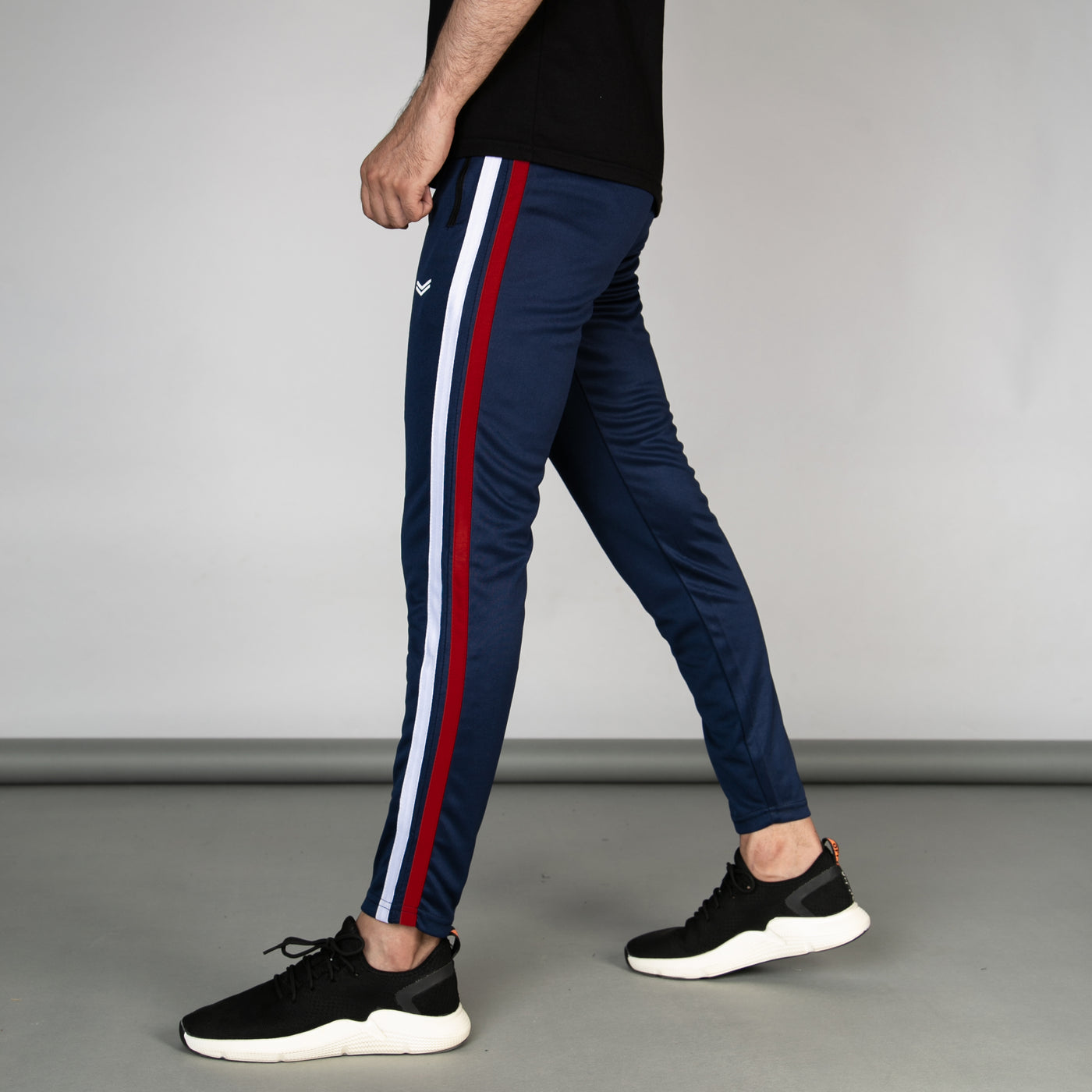 Navy Quick Dry Bottoms with White & Red Stripes