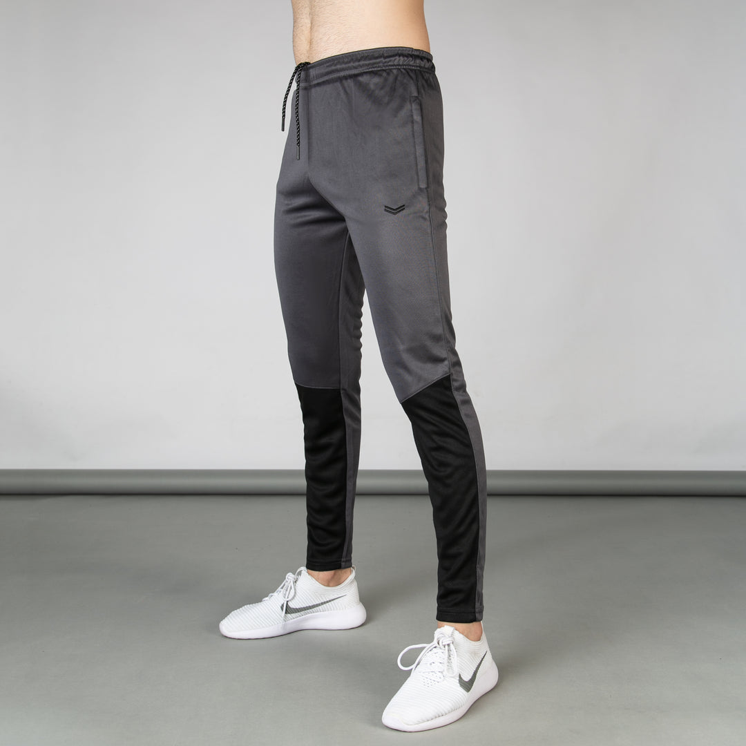 Gray Hybrid Bottoms with Black Ventilated Shin Mesh Panels