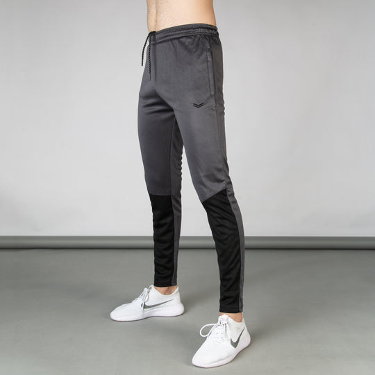 Gray Hybrid Bottoms with Black Ventilated Shin Mesh Panels