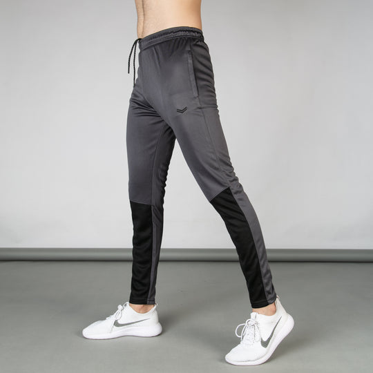 Gray Hybrid Bottoms with Black Ventilated Shin Mesh Panels