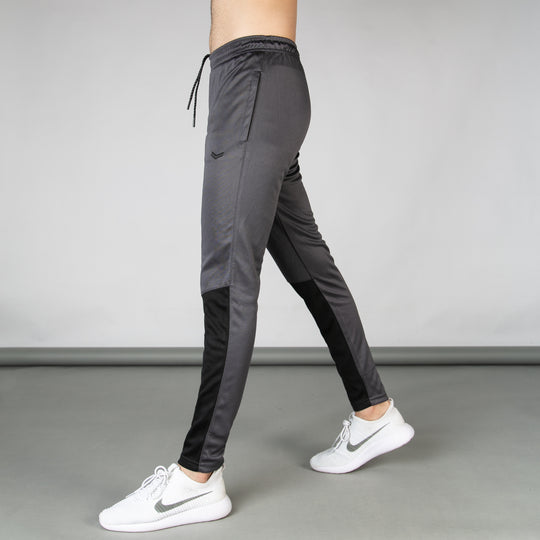 Gray Hybrid Bottoms with Black Ventilated Shin Mesh Panels