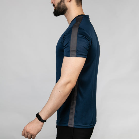 Sapphire Hybrid Series Quick Dry T-Shirt with Gray Mesh Panels