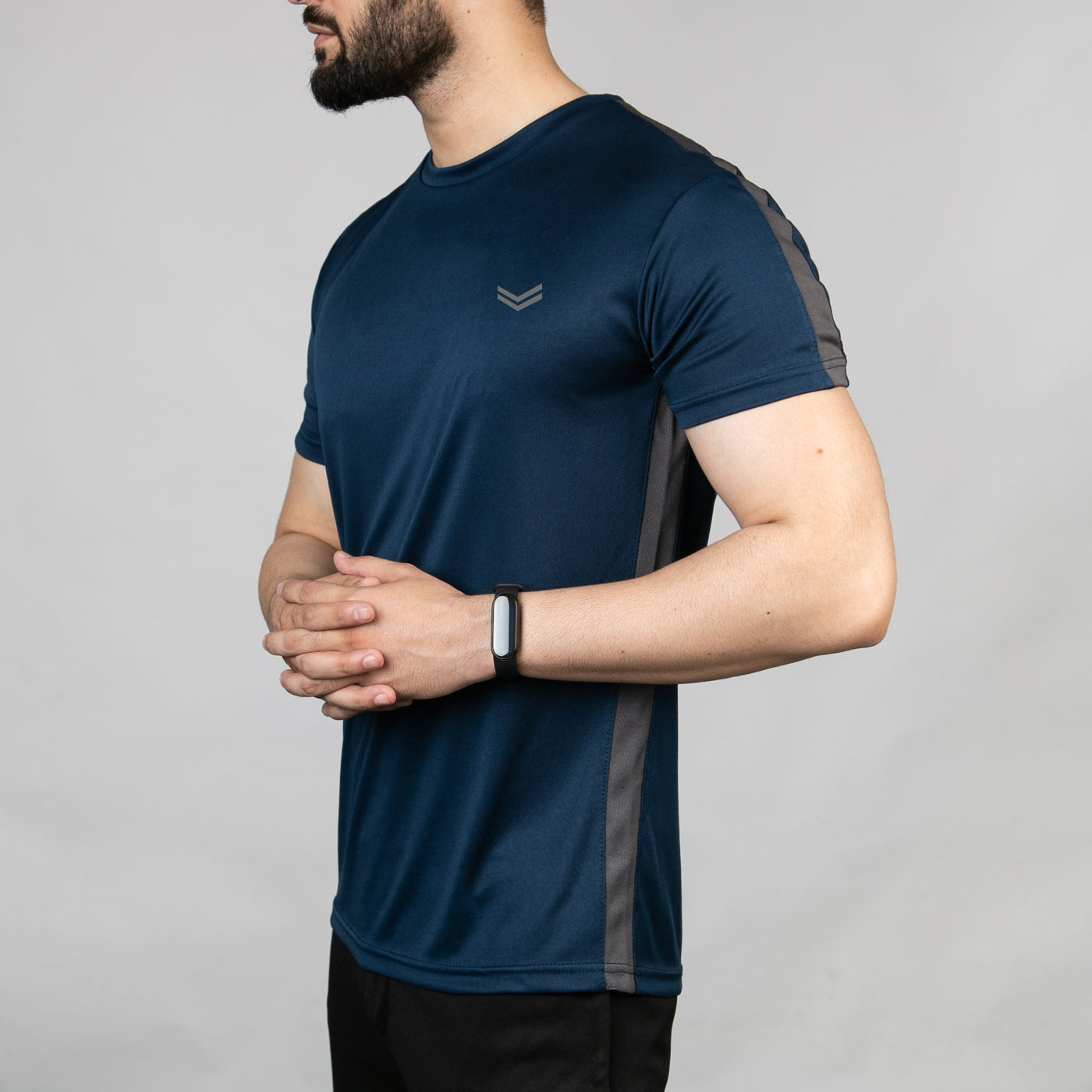Sapphire Hybrid Series Quick Dry T-Shirt with Gray Mesh Panels