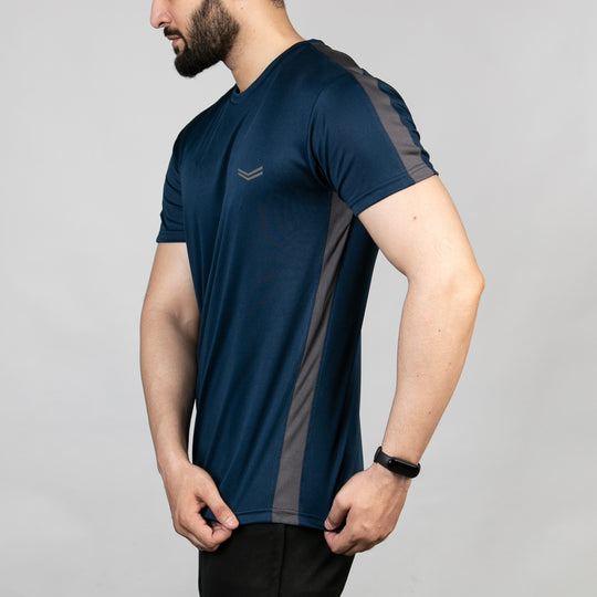 Sapphire Hybrid Series Quick Dry T-Shirt with Gray Mesh Panels