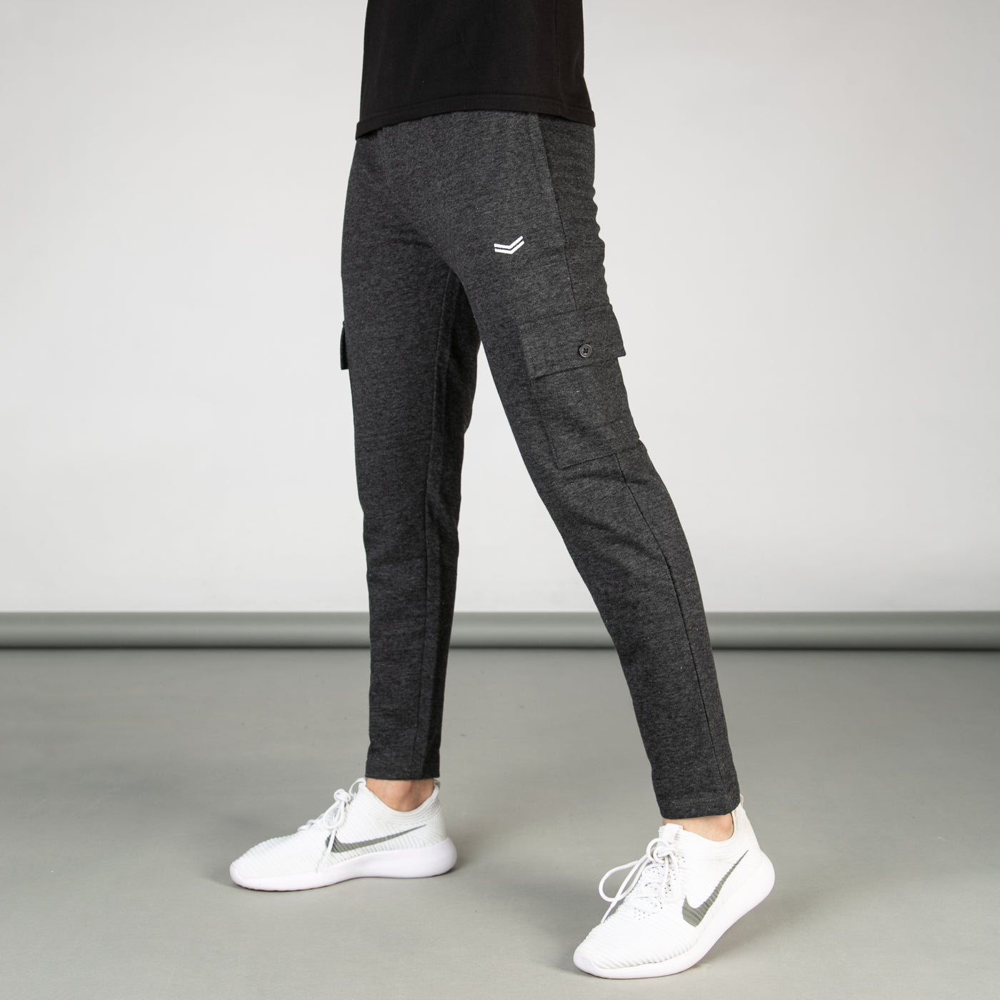 Textured Charcoal Cargo Bottoms