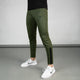 Olive Breathable Mesh Bottoms with Sleek Hem & Black Panels
