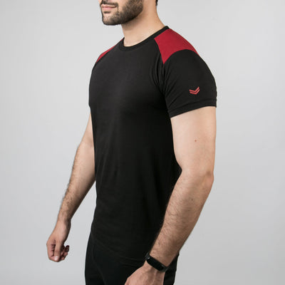 Black Alpha Series T-Shirt With Dual Arm Logos