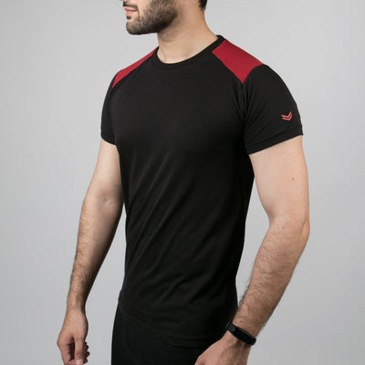 Black Alpha Series T-Shirt With Dual Arm Logos