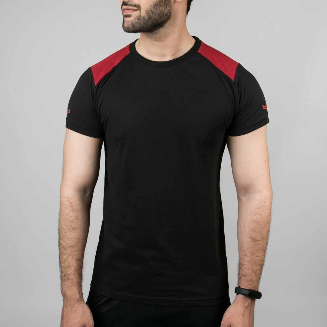 Black Alpha Series T-Shirt With Dual Arm Logos — view 3
