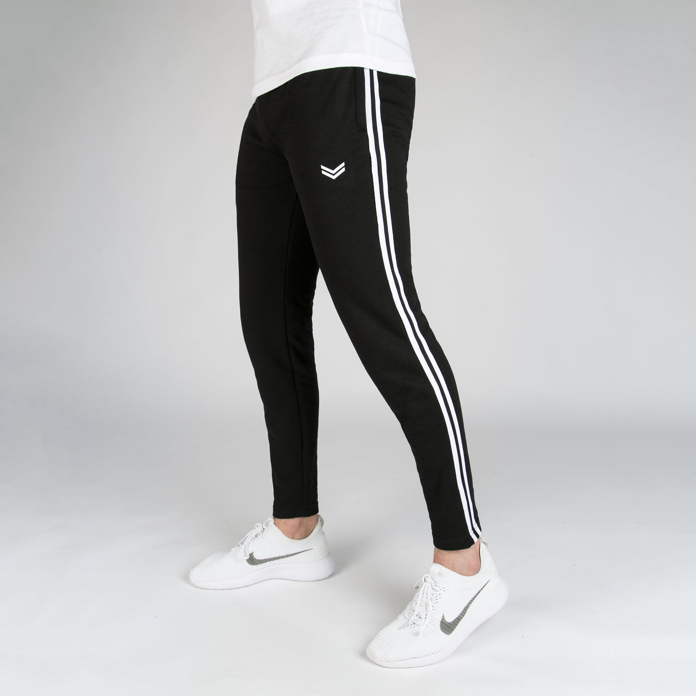 Black Bottoms with Two White Stripes