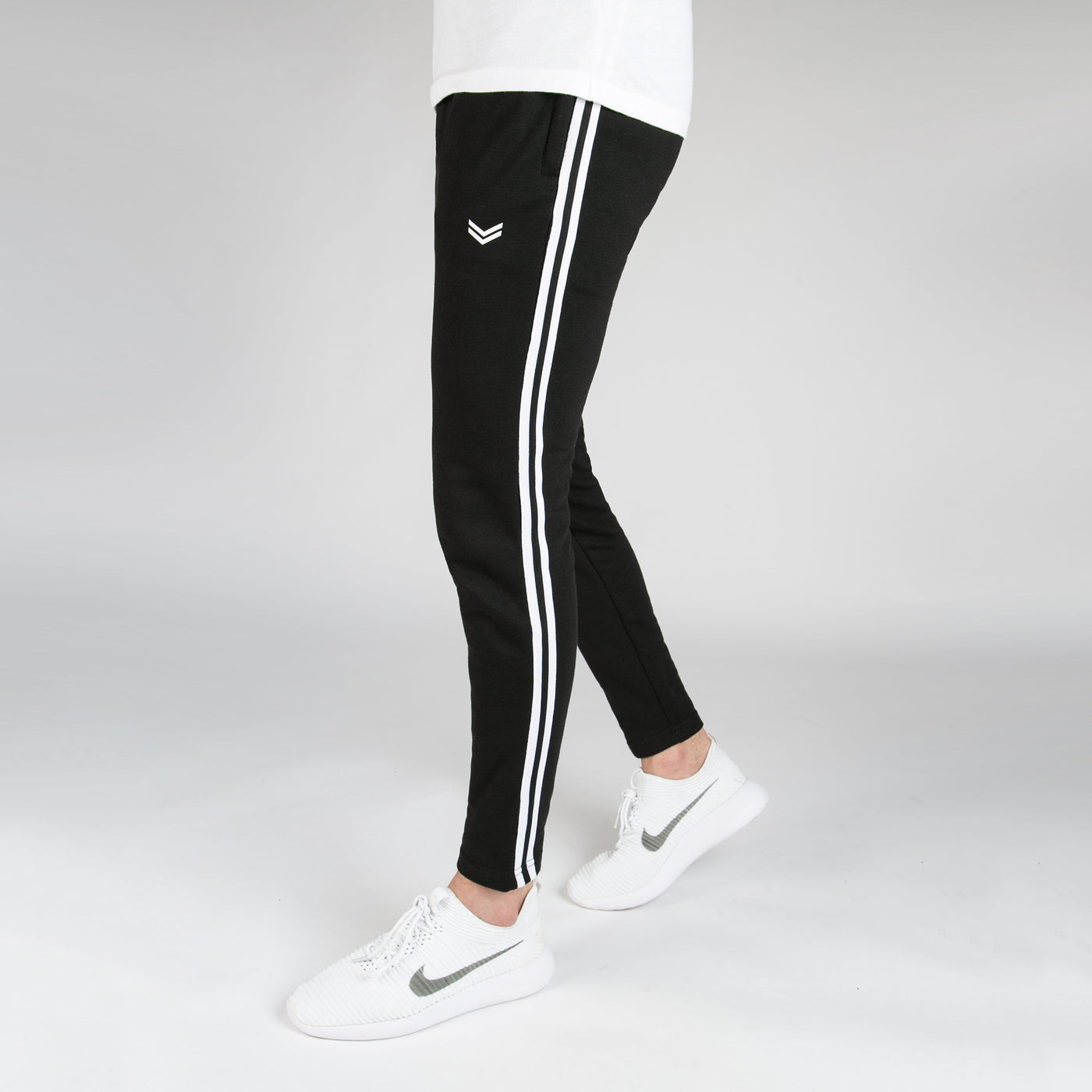 Black Bottoms with Two White Stripes