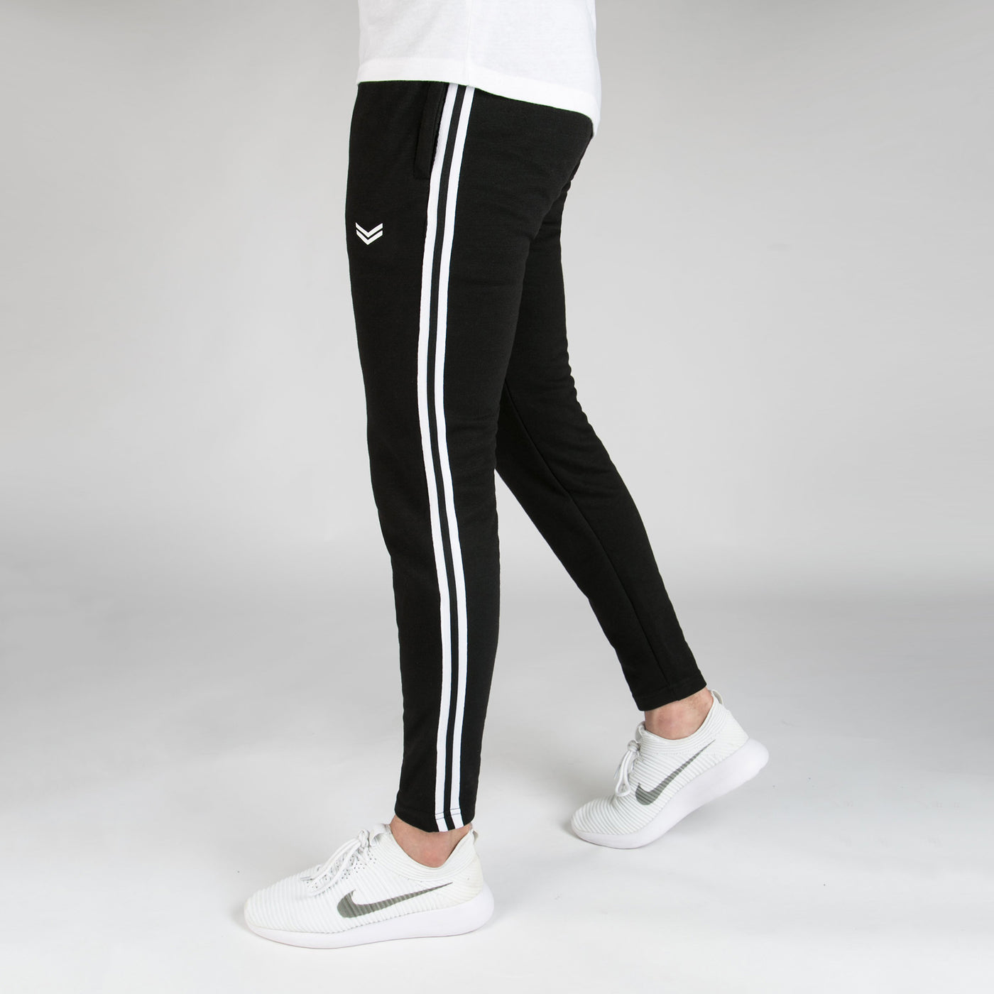Black Bottoms with Two White Stripes