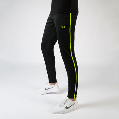 Black Quick Dry Bottoms With Neon Side Tape